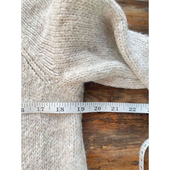S2 Max Studio Oatmeal‎ Cozy Sweater Size Medium Alpaca Wool Blend - Picture 5 of 7